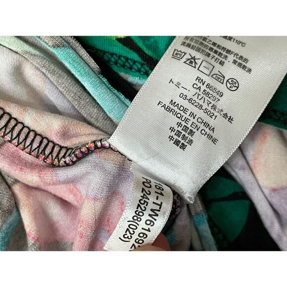 Tommy Bahama Women's M Green Dress Travel Resort Mini Halter Tropical Hawaiian - Picture 7 of 10